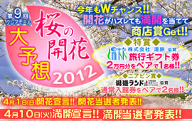 第9回クレアモール 桜の開花大予想!!2012
